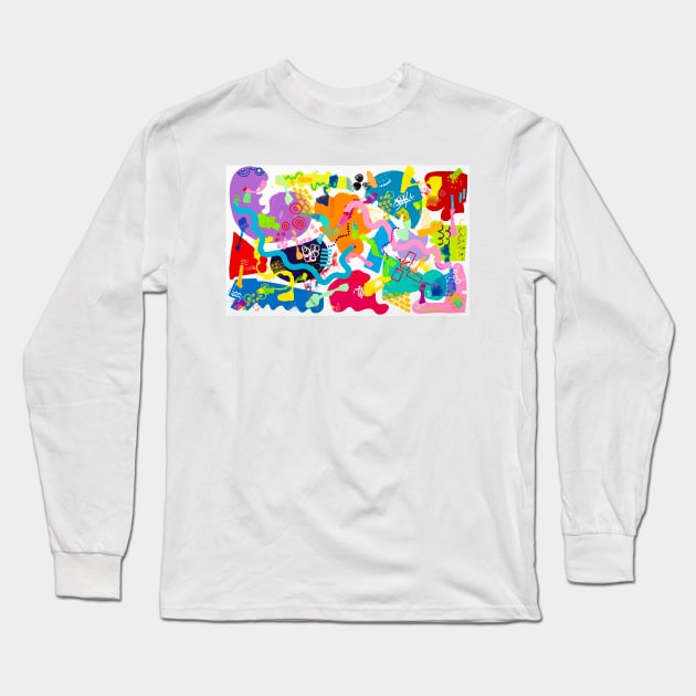 Let's Keep it Moving - My Original Art Long Sleeve T-Shirt by MikeMargolisArt